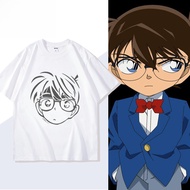 Detective Conan Avatar Anime Peripheral Co Branded Short Sleeved T-Shirt Summer Cotton Loose Trendy 