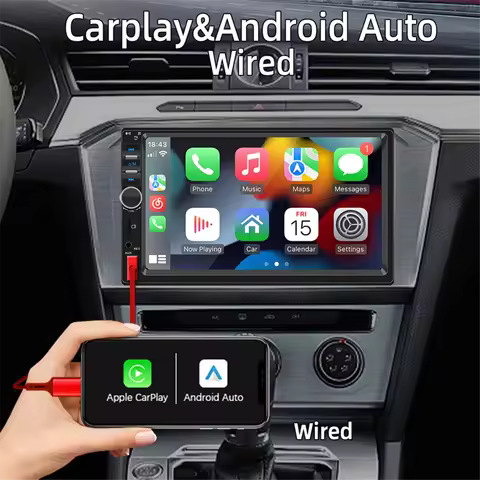#52J Consumer Electronics,Car Radio 7In HD Touch Screen Car Bluetooth Stereo Multimedia Player,plast