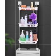 PUTIH 3-tier Bathroom Storage Rack Space Saver (White) 3-level Toilet Water Storage Rack (White)