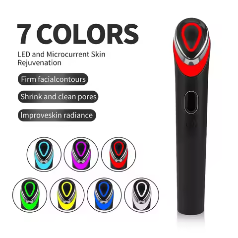7 Colors EMS Microcurrent Facial Massager Age-R Booster Pro Anti Wrinkle Lift Device Home Use Beauty