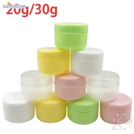 SSUNSHINE 2pcs Face Cream Jar, Refillable Colorful Makeup Jar,  20g 30g Plastic Travel Bottle Travel