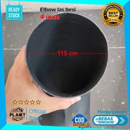 Elbow/ 4" inch welding iron pipe 4" inch 90 degree Lbow iron pipe/