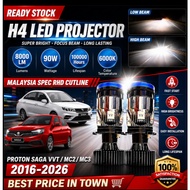 LAMPU SAGA MC2 MC3 Depan LED 2016-2026 H4 LED Headlight Lampu LED Kereta Car LED Projector Car Headl