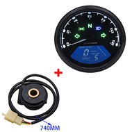 12000RPM Universal Motorcycle LCD Speedometer Odometer Tachometer Motorbike Gauge Motorcycle Digital