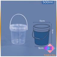 KANGBAN ถังน้ำแข็งพลาสติก 300ml 500ml 1000ml กระปุกเก็บอาหารมีฝาโปร่งใส Clear Plastic Bucket