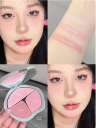 Palette Blush TIMAGE Tricolor Aesthetic Chinese High-light Contouring Blush Palette Compact Makeup L