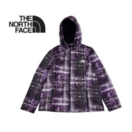 The North Face Hooded Jacket In Purple And Black Front Zipper Windproof Cold Protection Unisex Size 