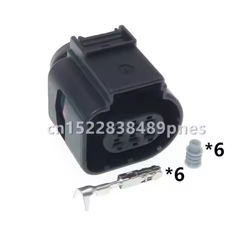 6 Pole 4H0 973 713 LSU 4.9 Throttle Valve Control Element Automobile Temp Sensor Connector 4H0973713