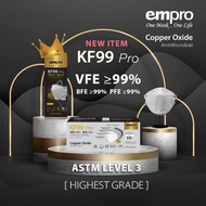 (10 Mask FREE 2) EMPRO KF99 PRO COPPER OXIDE ANTIMICROBIAL FACE MASK VFE/BFE 99% with auto steriliza