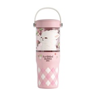 แก้วกาแฟเก็บความร้อนขนาดใหญ่แบบสแตนเลส 316 สำหรับผู้หญิง พร้อมสตั๊มป์ แก้วน้ำแบบลำลอง แก้วน้ำแบบมีตะ