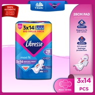 Libresse Maxi Wing 28cm (3x14s) - Soft Quick Absorption Pad