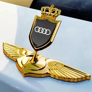 High quality Modified Metal 3D Standing Car Front Hood Emblem Sticker Angle Wings Emblem Badge Car D