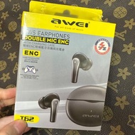 AWEI藍牙耳機 降噪T62ENC/  無線耳機/防水防汗/遊戲耳機/wireless gaming earbuds/Bluetooth/headsets/noise reduction/Android /ios