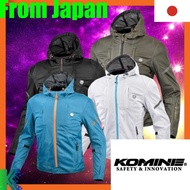 Genuine KOMINE JK-152 Protect Mesh Parka Jacket - Full Mesh Design for Spring, Summer, and Autumn Ri