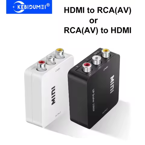 KEBIDUMEI RCA to HDMI Adapter AV to -compatible Converter HDMI to AV Adapter HDMI to RCA Converter f