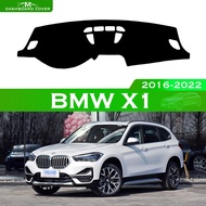 For BMW X1 F48 2016-2022 Automobile Dash Mat Dashboard Pad Suede Carpet Anti-UV Anti-slip Car Cover 