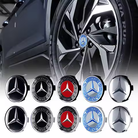 4Pcs 60MM/63MM/68MM Car Wheel Center Hub Caps Logo Cover For Mercedes Benz A B C R G Class AMG W211 