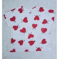 Baby Girl Tshirt White Love/ Baju Tshirt Baby Girl