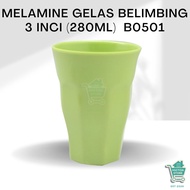 MICTON Premium Melamine Starfruit Glass 3 Inch 280 ML B0501 Plastic Cup Plastic Cup Plastic Tumbler 