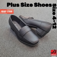 Kasut Perempuan Size 4-12 (Plussize) Ladies 1 ½inch Heels Working Shoes Black KQ1838