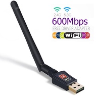 [READY STOCK] WiFi Adapter 600Mbps Dual Band 5GHz Wireless Lan USB PC WiFi Adapter Antenna 802.11AC