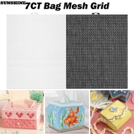 SUNSHINE Mesh Canvas, White Black 33.5x26CM Bag Mesh Grid, Handbag Accessories 7CT Plastic Bag Rug C