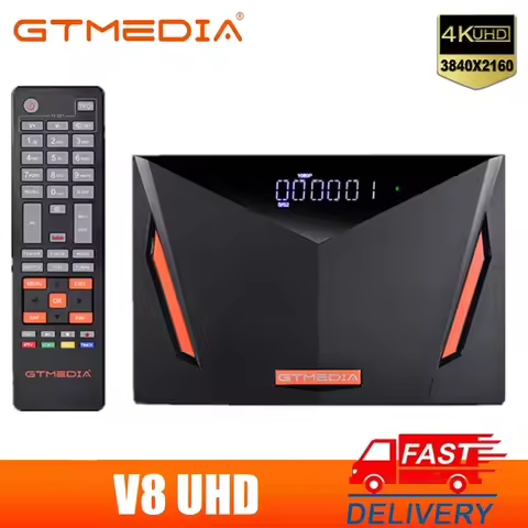 GTMEDIA V8 UHD Satellite TV Receiver 4K Ultra HD Built in WIFI DVB-S2 T2 Cable Tuner H.265 Support M