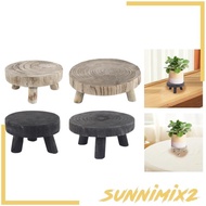 [Sunnimix2] Plant Display Stand, Flower Pot Holder, Flower Pot Holder, Wooden Planter Stool for Home