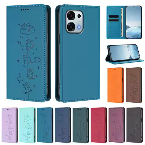 PU Leather Flip Wallet Case For Realme 15 15T 15X C85 C75 C71 C63 P4 P4X P3 Note 70 70T 60 60X 50 GT