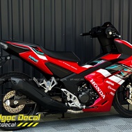 Winner R car sticker HRC red gray black