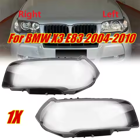 Left Right Car Headlight Lens Cover For BMW X3 E83 2004-2010 Clear Headlamp Cover Transparent Lampsh