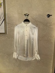 Lilysilk ivory blouse with lace detail