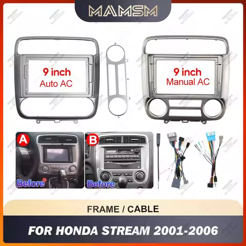 MAMSM For HONDA STREAM 2001-2006 Car Control Fascia Audio Frame Radio Stereo Panel Canbus Box Dash H