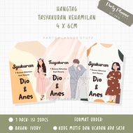 Hangtag label souvenir thanksgiving thanksgiving 4 months 7 months pregnancy pregnancy thanksgiving 