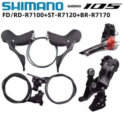 Shimano 105 R7120 R7170 2x12s Hydraulic Disc Brake Set R7120 Shifter R7170 Hydraulic Disc Brake R710