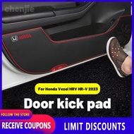 High quality for Honda Vezel HRV HR-V 2023 4pcs leather car styling car anti kick pad car interior a