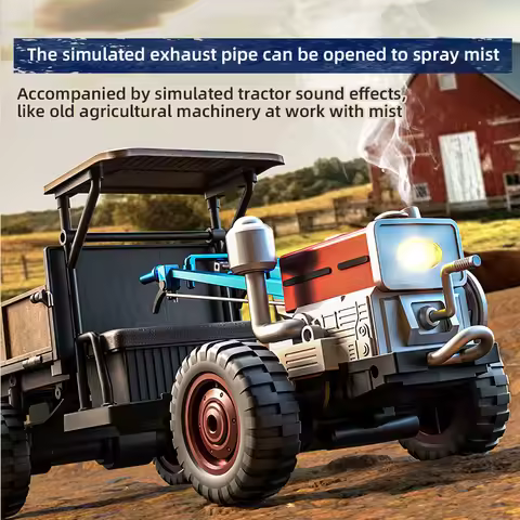 2.4G Simulation Sound Effect Full Scale Remote Control Tractor Spray Crashworthy And Fall Resistant 