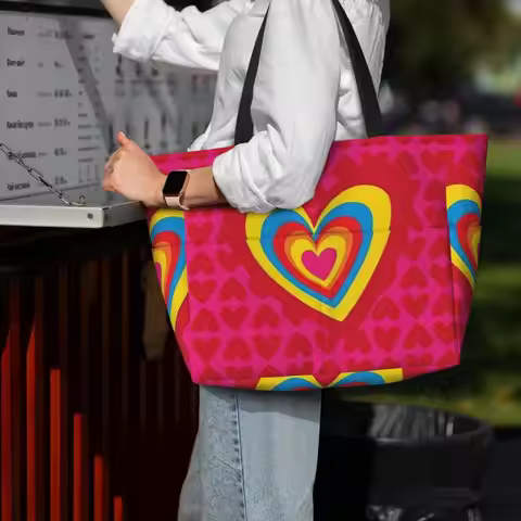 Agatha Ruiz-De La-Prada Pattern Beach Tote Bag Sport Gym Yoga Duffle Large Tote Bag Women Travel Bag
