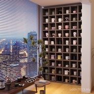 Rack Bogu Rack Solid Wood Multi-Palace Tea Rack Grid Tea Cup Bulgari Jiugong Grid Storage Six Teapot