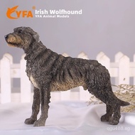 Wolfhound Dog Model Toy Simulation Dog Figurine Irish Car Ornament with Crafts Soldier 9R0E