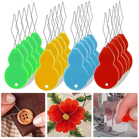 10-100Pcs Needle Threader Elderly Guide Easy Device Thread Punch Needle DIY Sewing Tools Handmade Se