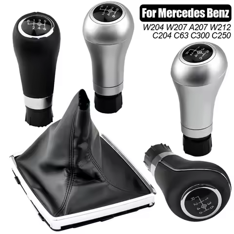 6 Speed Car Manual Gear Shift Knob Sleeve Adapter Lever For Mercedes/Benz W203 S203 CL203 W209 W204 