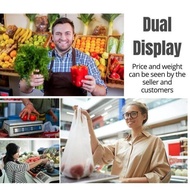 TROODON Digital Fruit Scale 40KG/ Digital Computing Scale 40kg Double Displ Fruit Vegetable Laundry 