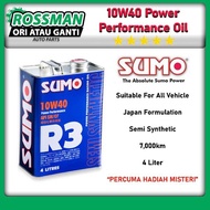 Japan Sumo R3 10W-40 / 10W40 Power Performance Racing Oil / Engine Oil SN/CF Semi Synthetic - 4L Pro