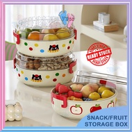 Dopamine Double-Layer Fruit Platter Candy Tray Snack Food Storage Bekas Kuih Bekas Makanan AC-427