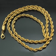 new Simulation Color 18K 999 Gold Real Gold Jewelry Hemp Flower Necklace Fashion Boys Necklace Real 