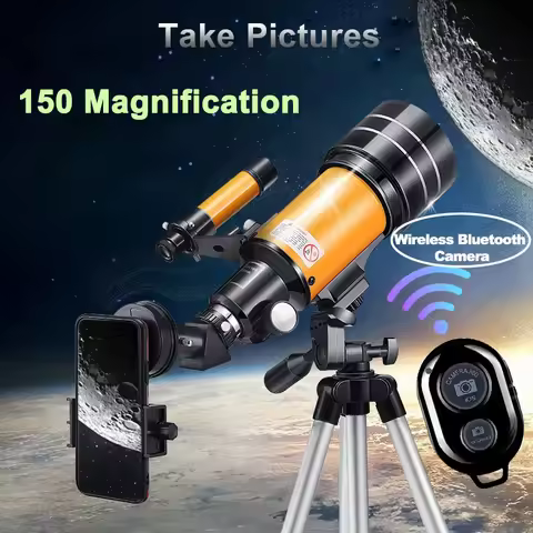 F30070M Professional Astronomical Telescope AZM70300 HD High-Power Portable Tripod 150 Times Zoom Ni