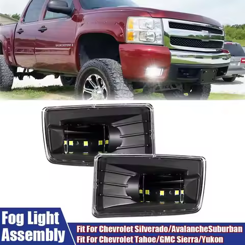 A Pair of Fog Lights Assembly Auto LED Fog Lights Fit For Chevrolet Silverado / Avalanche / Suburban