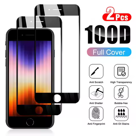 2Pcs Full Cover Glass For iphone SE 2022 Screen Protector For aiphone SE 2022 Tempered Glass iphoneS