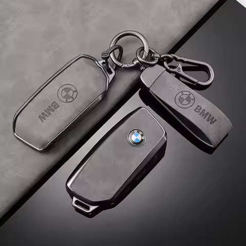 TPU Leather Pattern Protective Key Case for BMW X3 X5 X1 3 Series I3 - All-Inclusive Blade Design wi